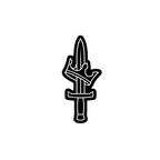 "Dagger v1" - Uncoated Sticker ( Glow In The Dark )