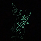 "Dagger v1" - Uncoated Sticker ( Glow In The Dark )